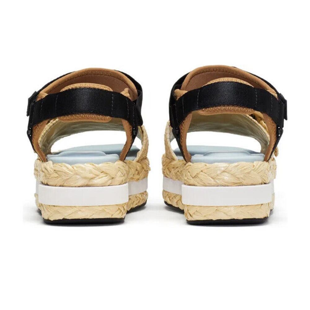 Kate Spade Acapulco Raffia Platform Sandals Natural Gingerbread Women's Size 9B - Picture 3 of 12
